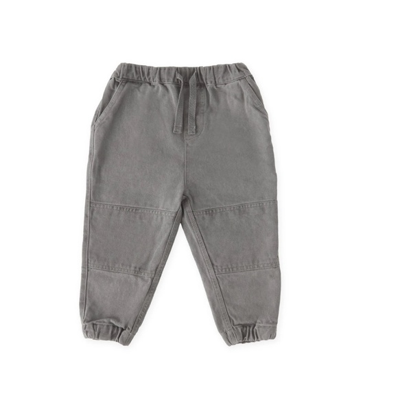 Pehr Vintage Twill Utility Jogger Organic Cotton Grey 3T New with Tags NWT - Picture 2 of 5